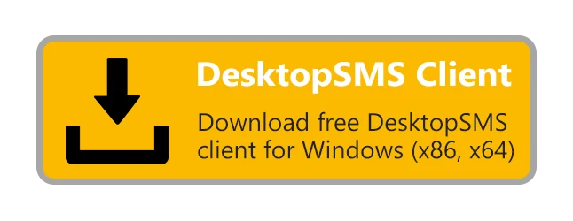 DesktopSMS Windows Client download button